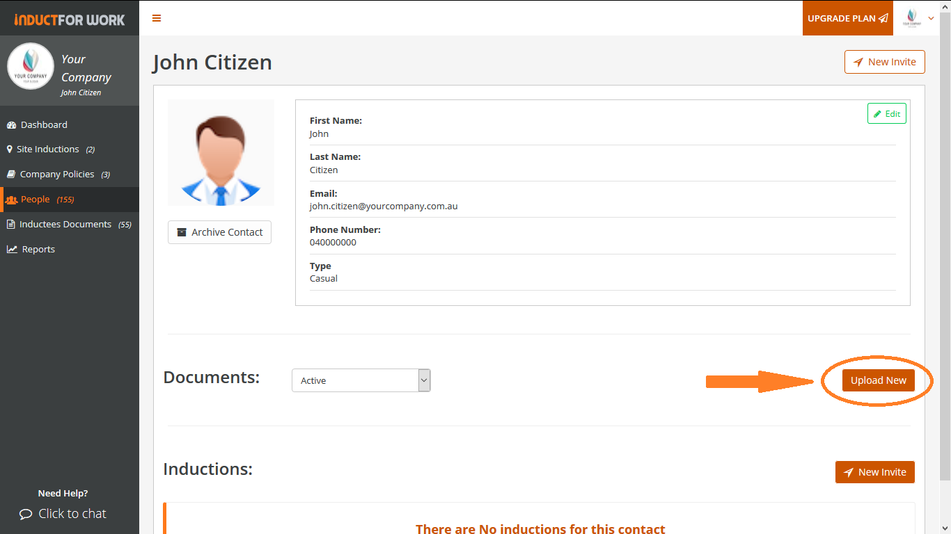 Online Induction Software How to Upload new documents