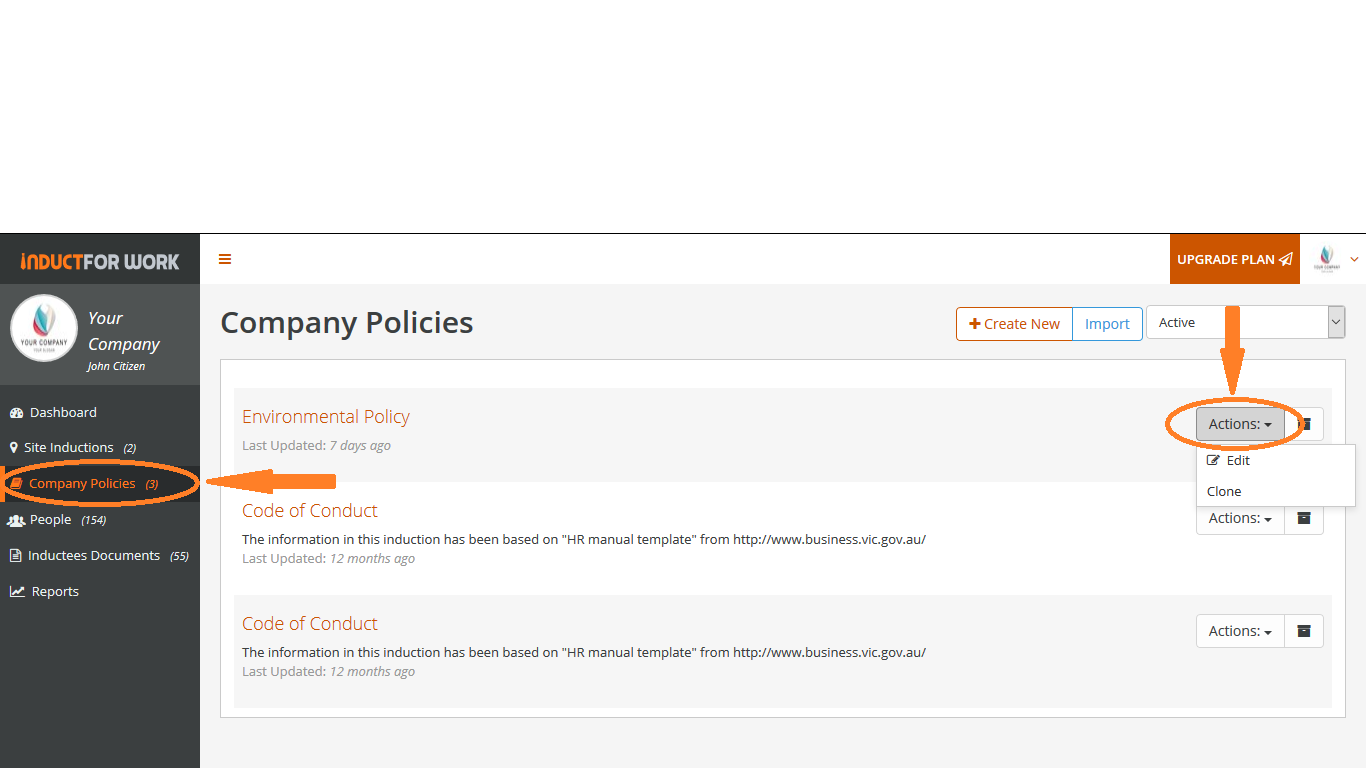how to add company policies in online induction How to add Company Policies 11