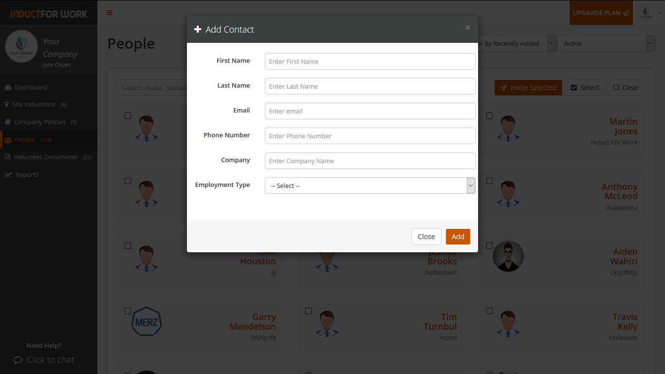 Creating Employee Profiles Online Induction Help Pages Creating Employee Profiles Online Induction