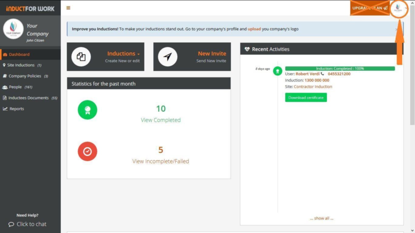 Online Inductions how to change credit card details Help Pages Online Inductions how to change credit card details