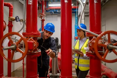 two engineers conducting an audit