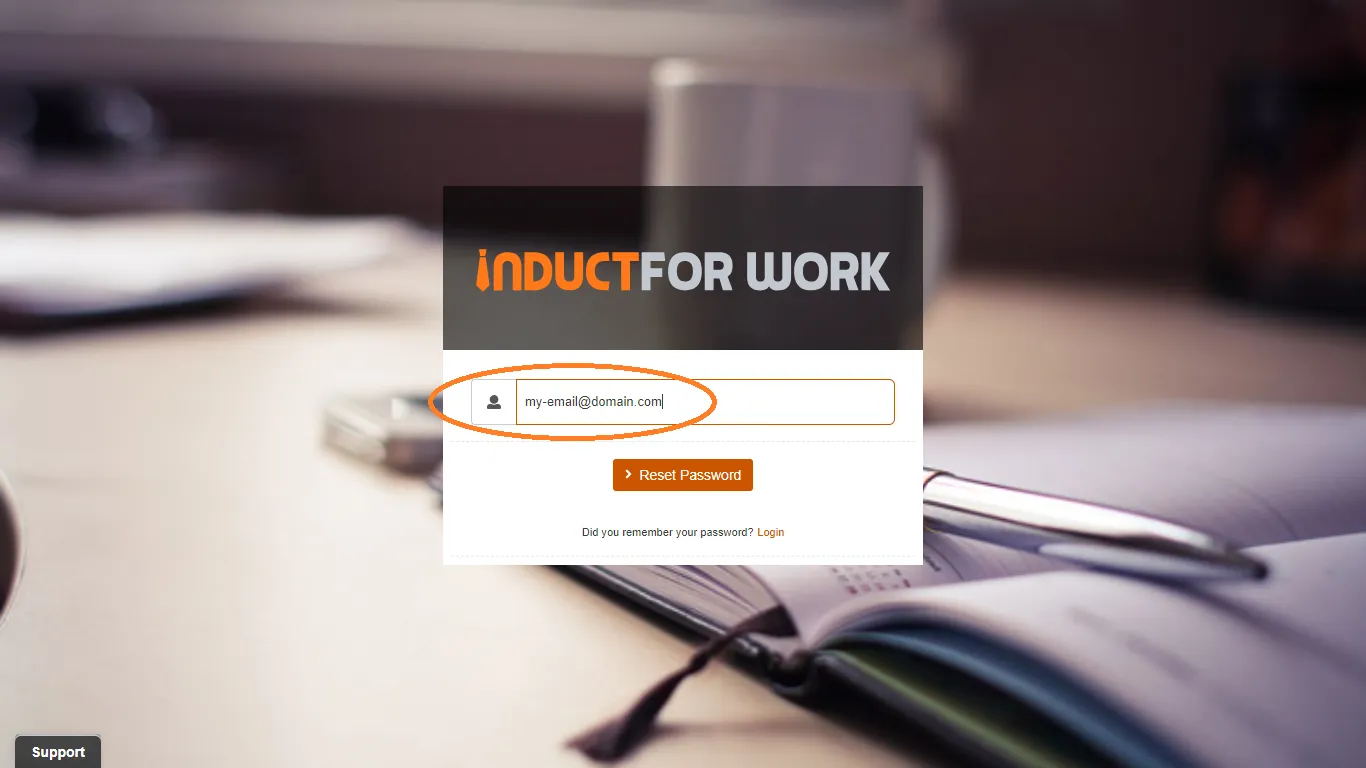 password reset online induction saftware australia