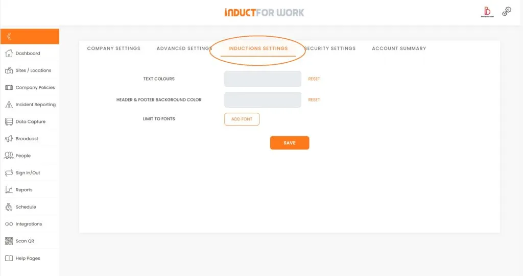 Online Induction LMS Settings LMS