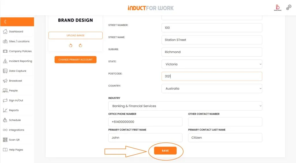 Updating company details