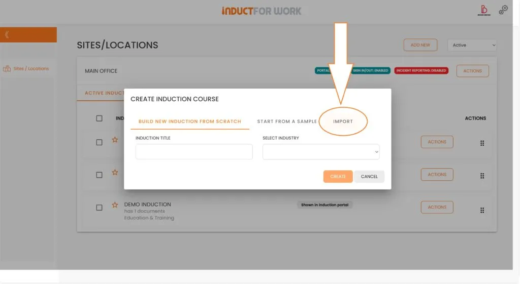 Online Induction LMS Import