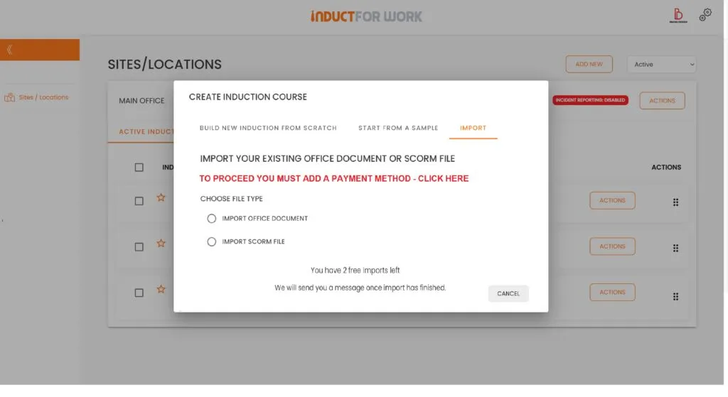 Online Induction LMS Charges