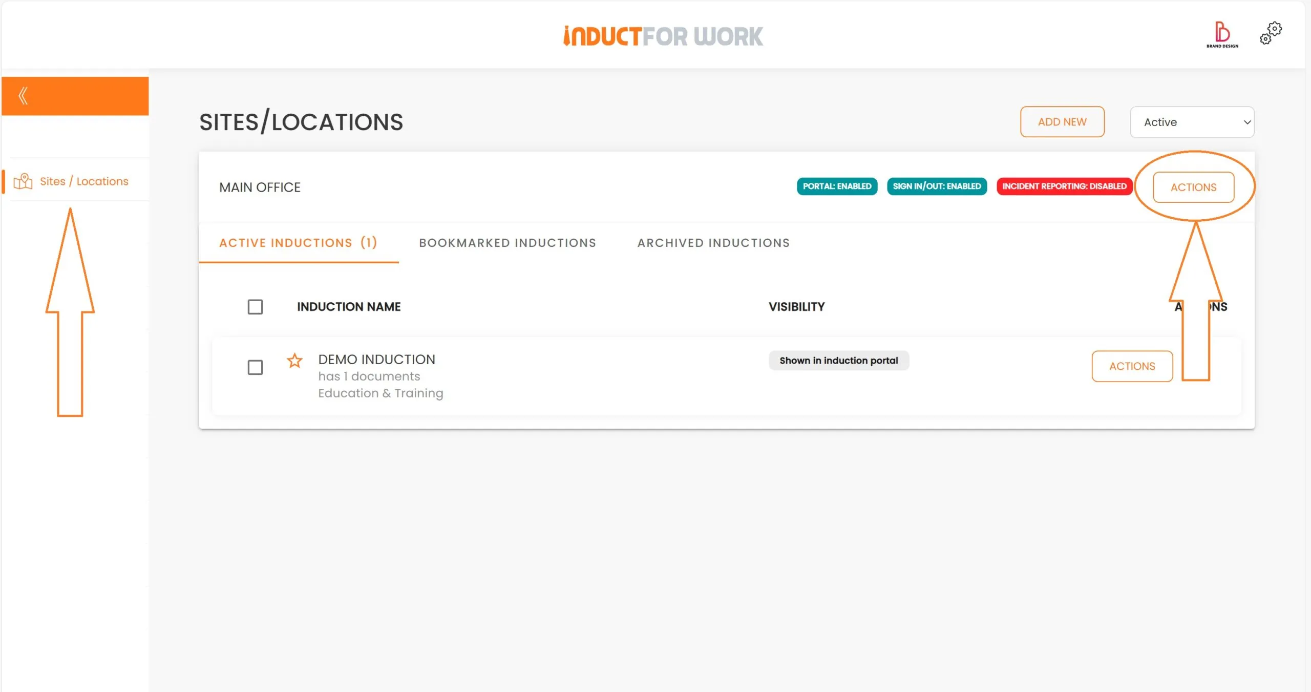Online Induction LMS Actions