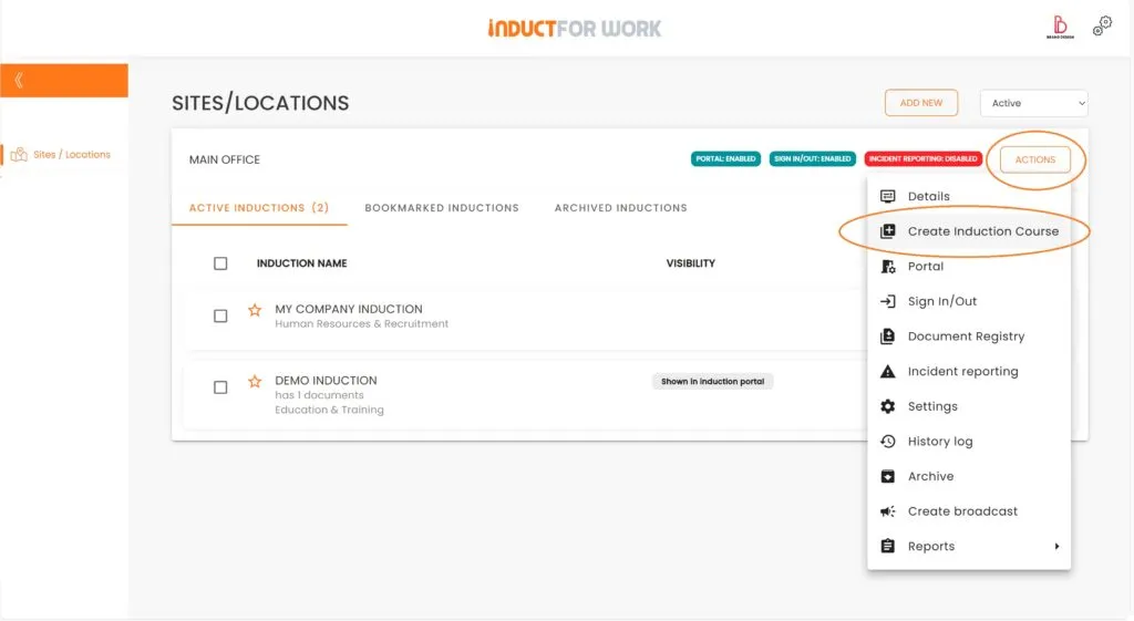 Online Induction LMS create new