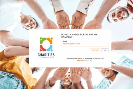 Non for profir charity online induction software