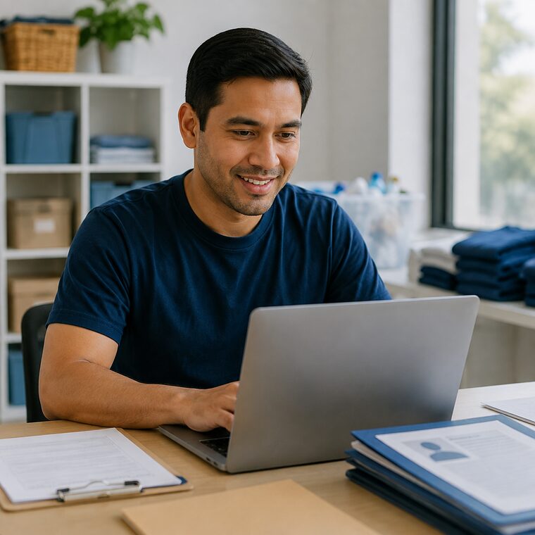 Volunteer completing pre-qualification before starting a community role