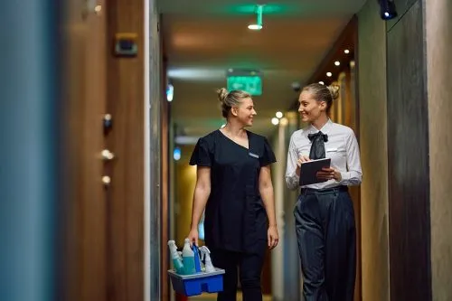 Happy hotel maids Hospitality induction